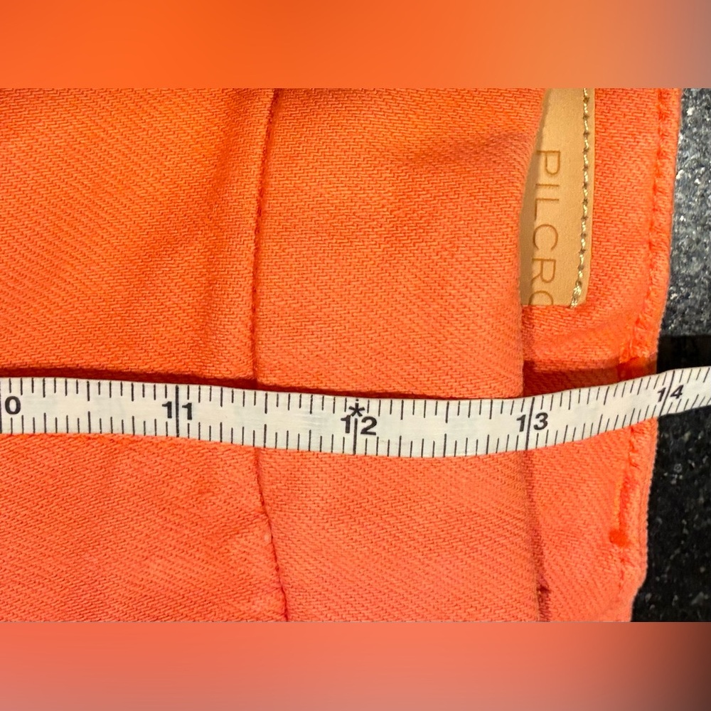 Anthropologie Pilcro Pants The Skipper Side Zip Wide Leg Coral SZ. 30 NWT - Picture 11 of 16